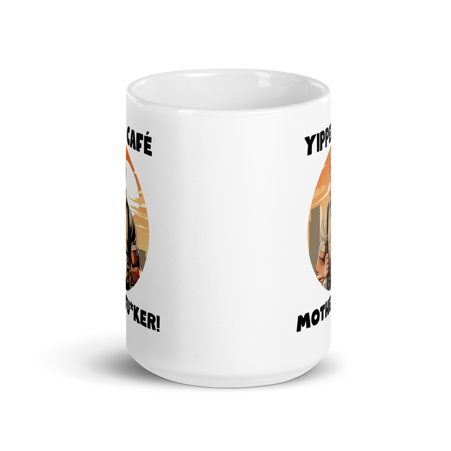 Yippee Cafe Motherfu*ker! - White Glossy Coffee Mug