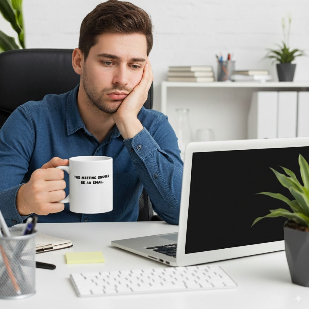 This Meeting Should Be An Email - White Glossy Coffee Mug