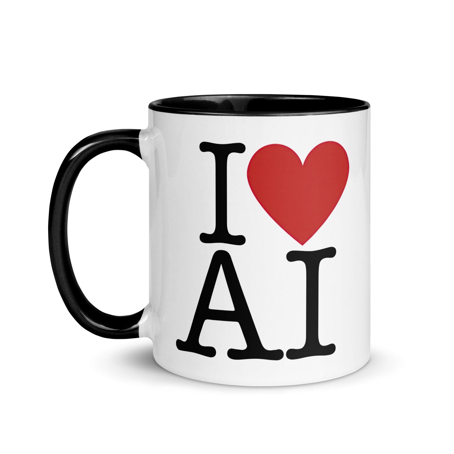 I Love AI (Double sided) - Coffee Mug with Color Inside