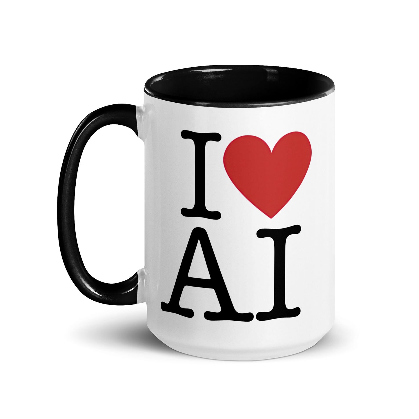 I Love AI (Double sided) - Coffee Mug with Color Inside