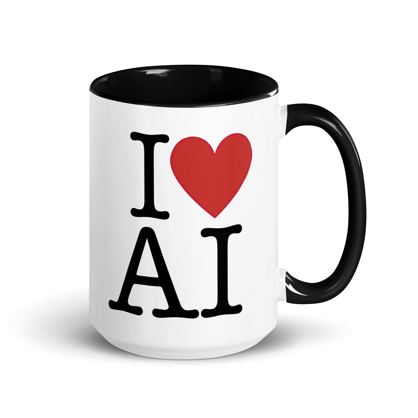 I Love AI (Double sided) - Coffee Mug with Color Inside