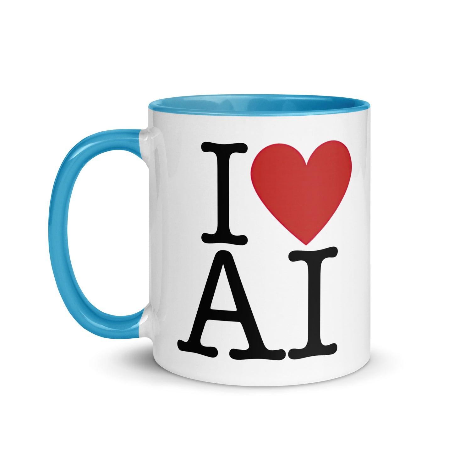 I Love AI (Double sided) - Coffee Mug with Color Inside