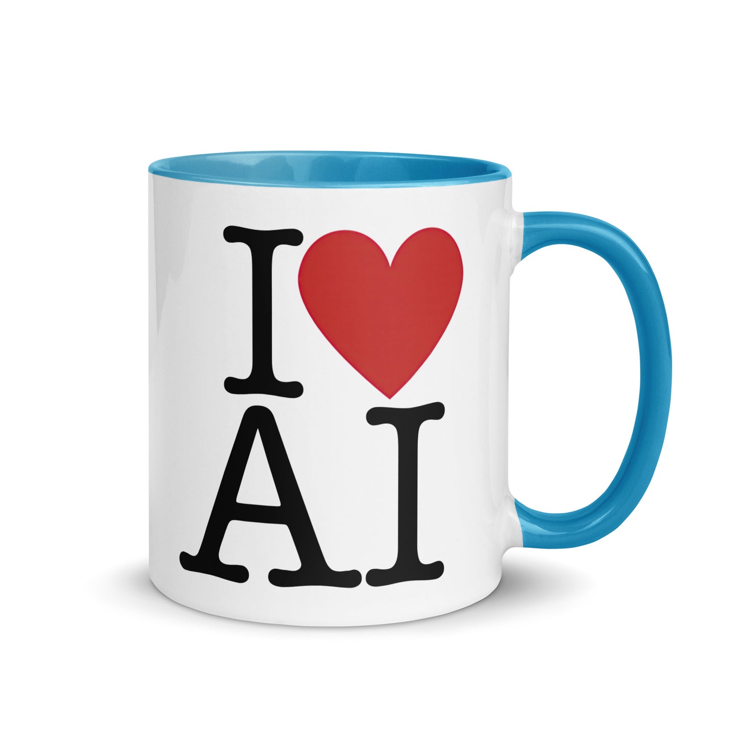 I Love AI (Double sided) - Coffee Mug with Color Inside