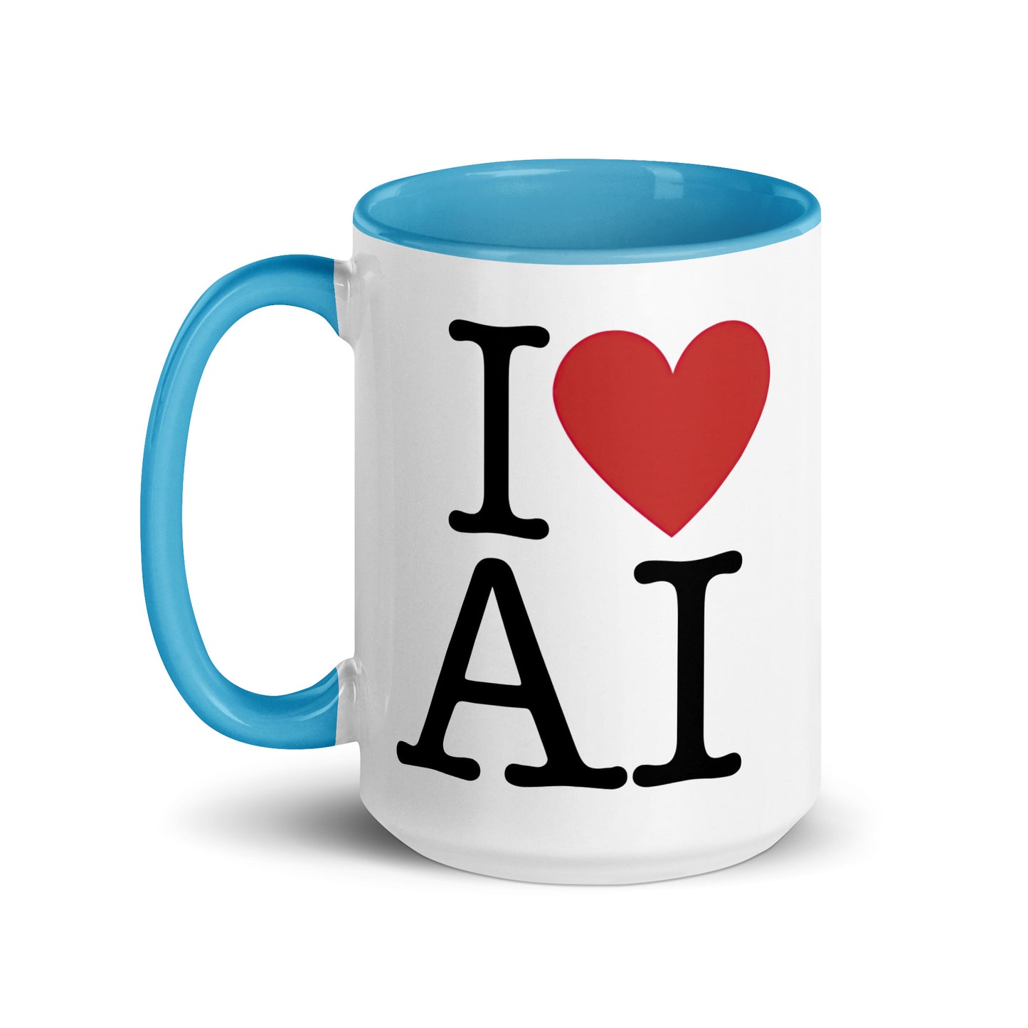 I Love AI (Double sided) - Coffee Mug with Color Inside