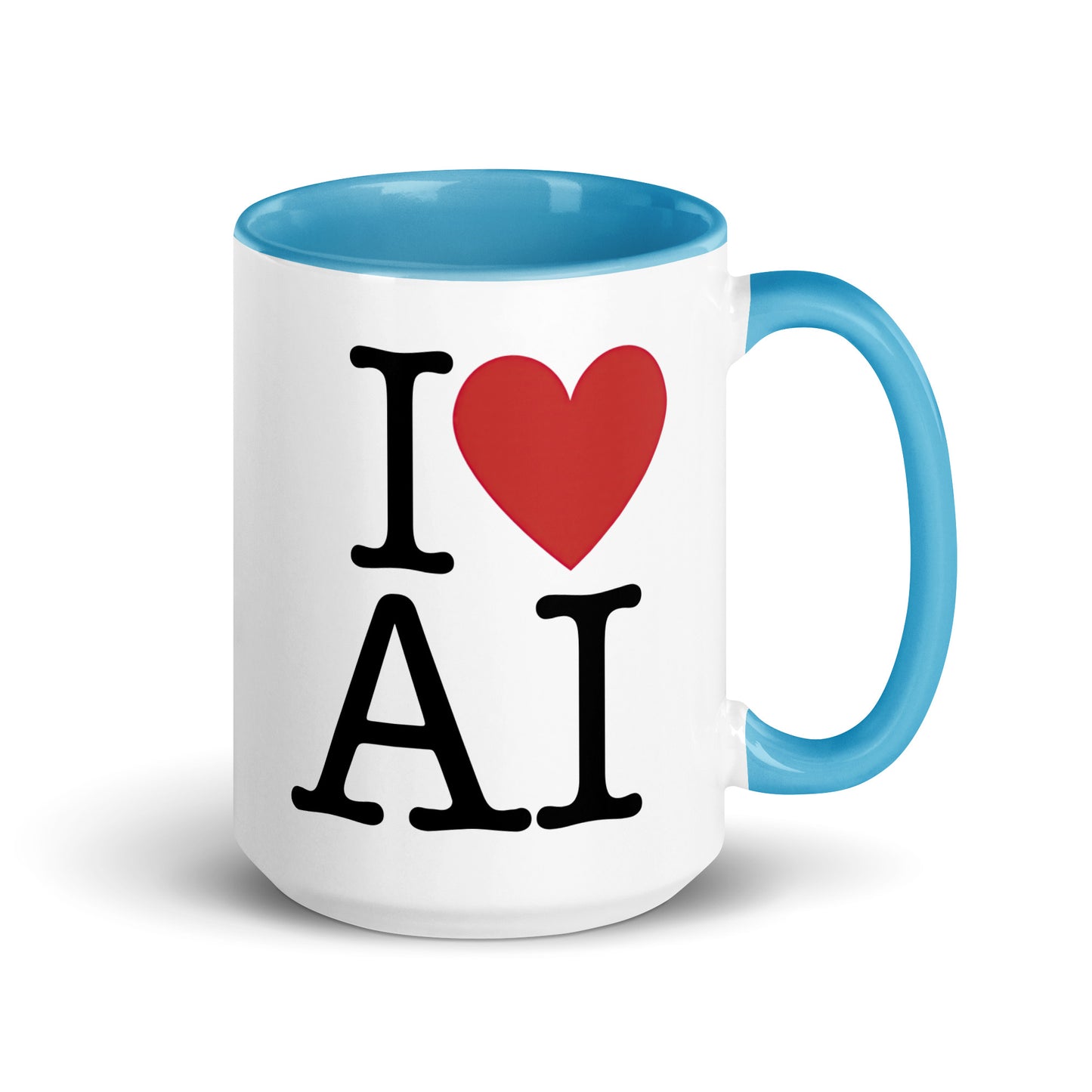 I Love AI (Double sided) - Coffee Mug with Color Inside