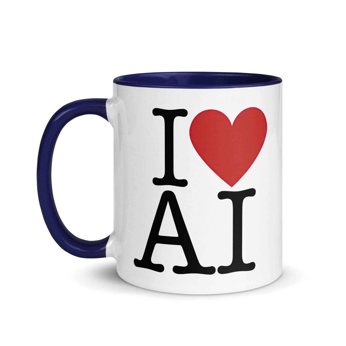 I Love AI (Double sided) - Coffee Mug with Color Inside