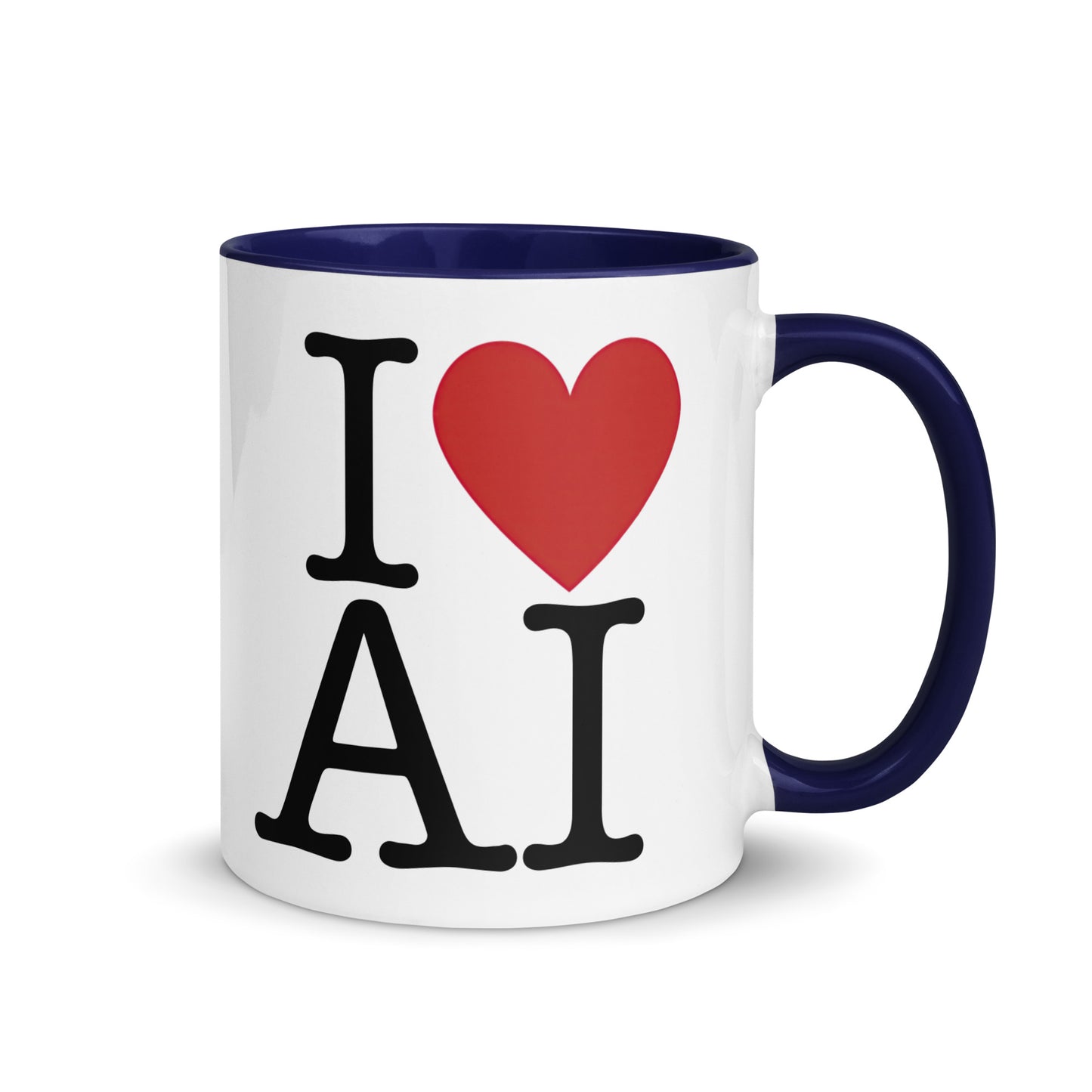 I Love AI (Double sided) - Coffee Mug with Color Inside