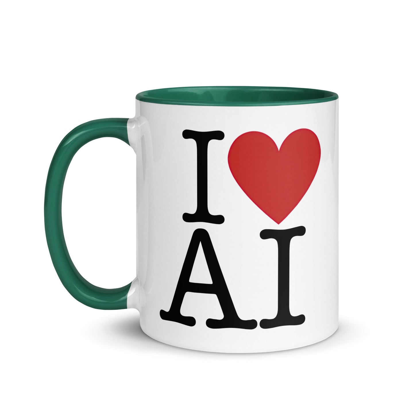 I Love AI (Double sided) - Coffee Mug with Color Inside