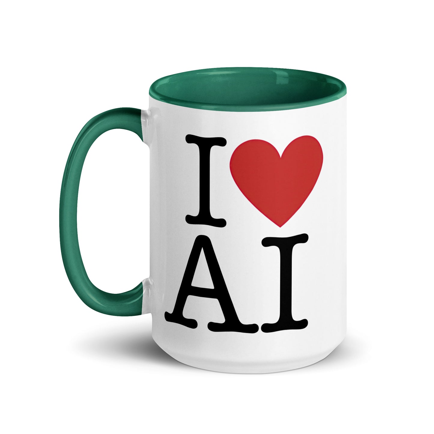 I Love AI (Double sided) - Coffee Mug with Color Inside