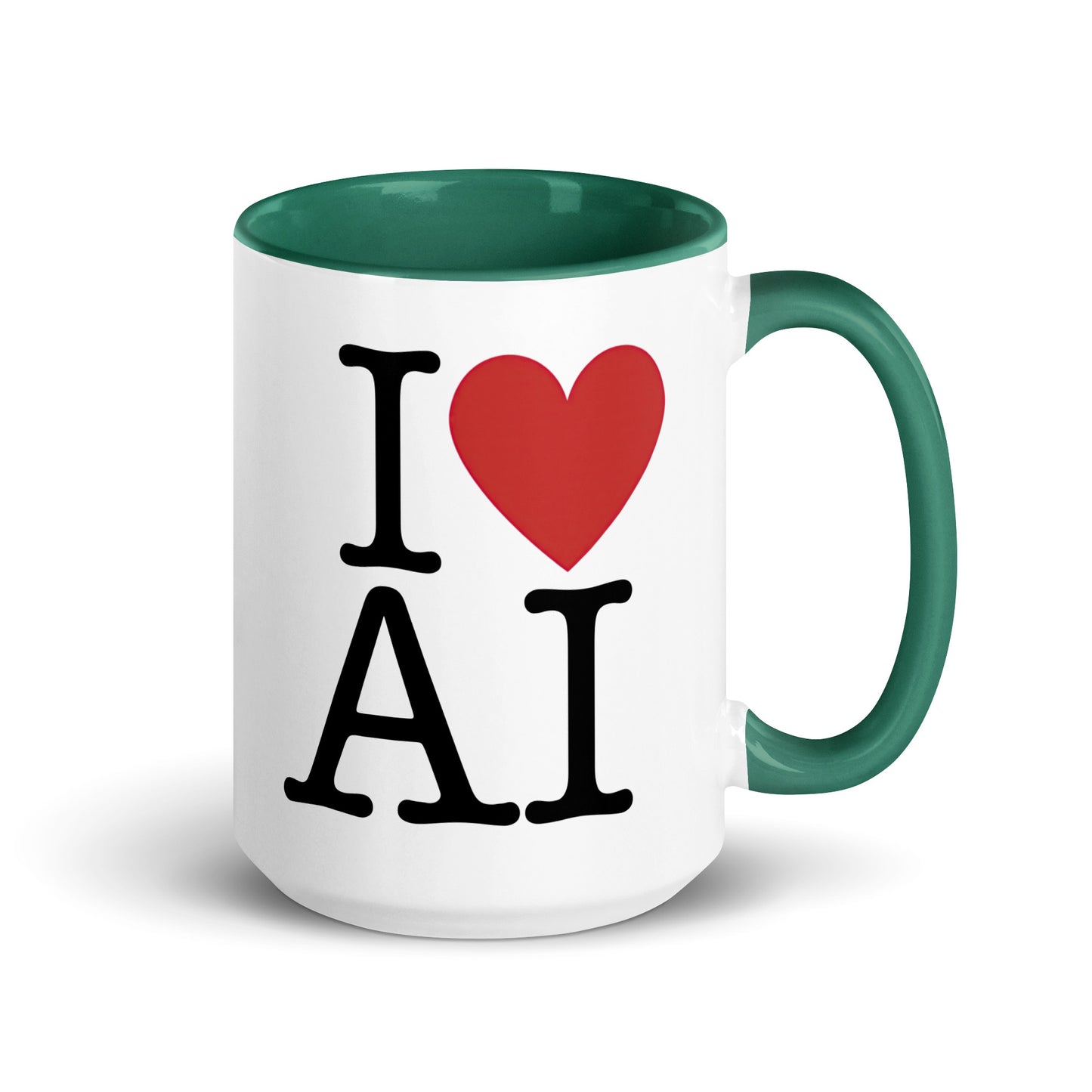 I Love AI (Double sided) - Coffee Mug with Color Inside