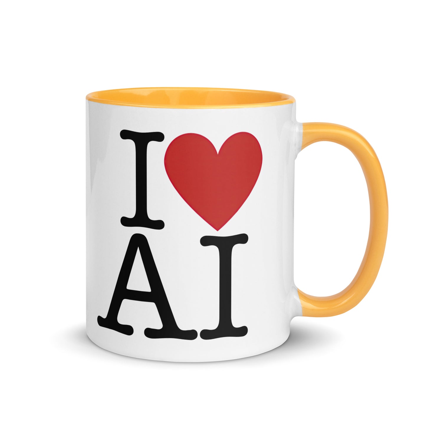 I Love AI (Double sided) - Coffee Mug with Color Inside