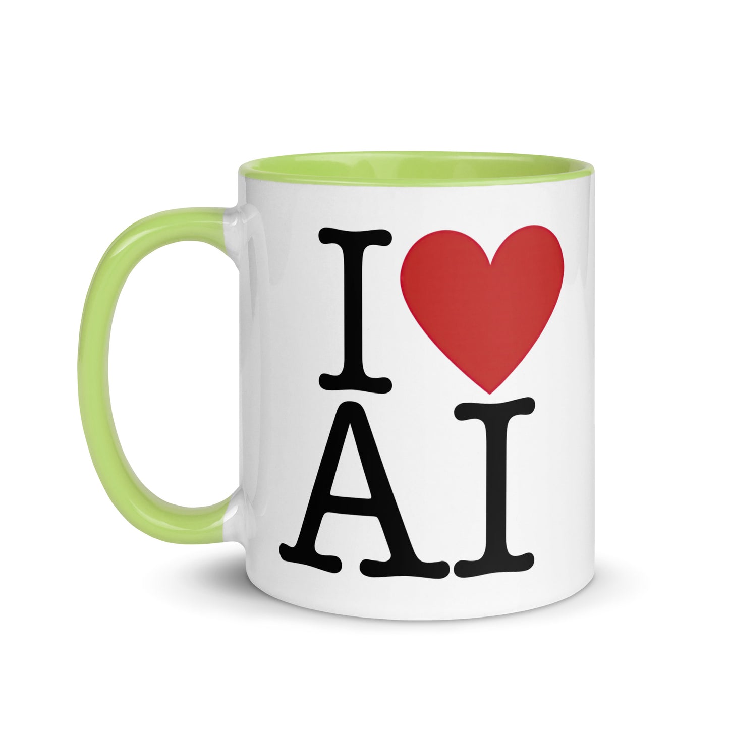 I Love AI (Double sided) - Coffee Mug with Color Inside