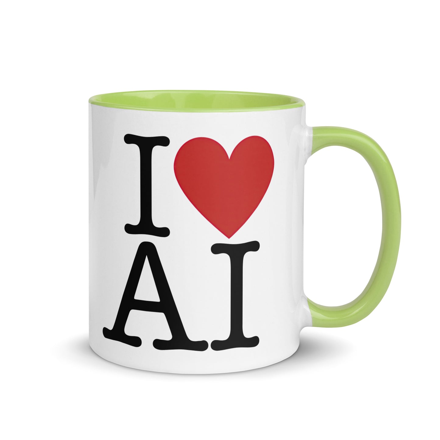 I Love AI (Double sided) - Coffee Mug with Color Inside