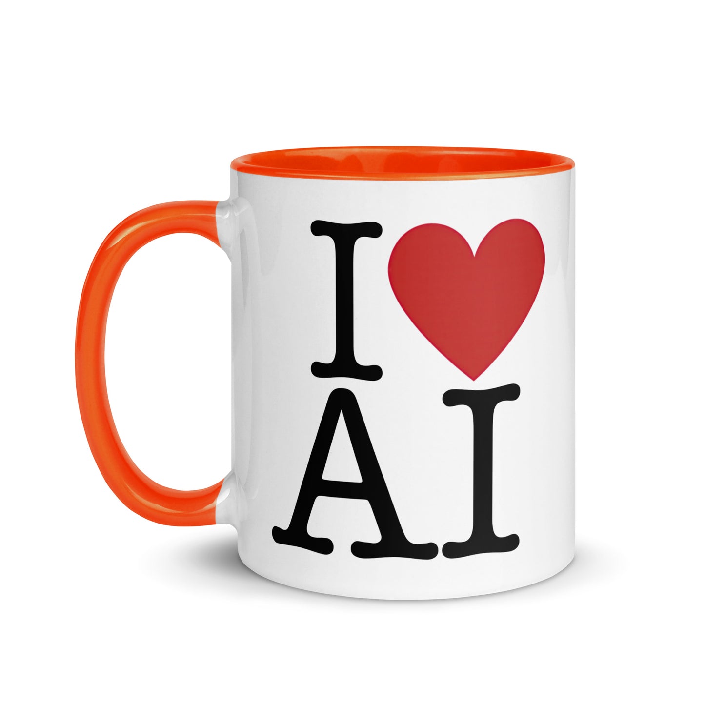 I Love AI (Double sided) - Coffee Mug with Color Inside