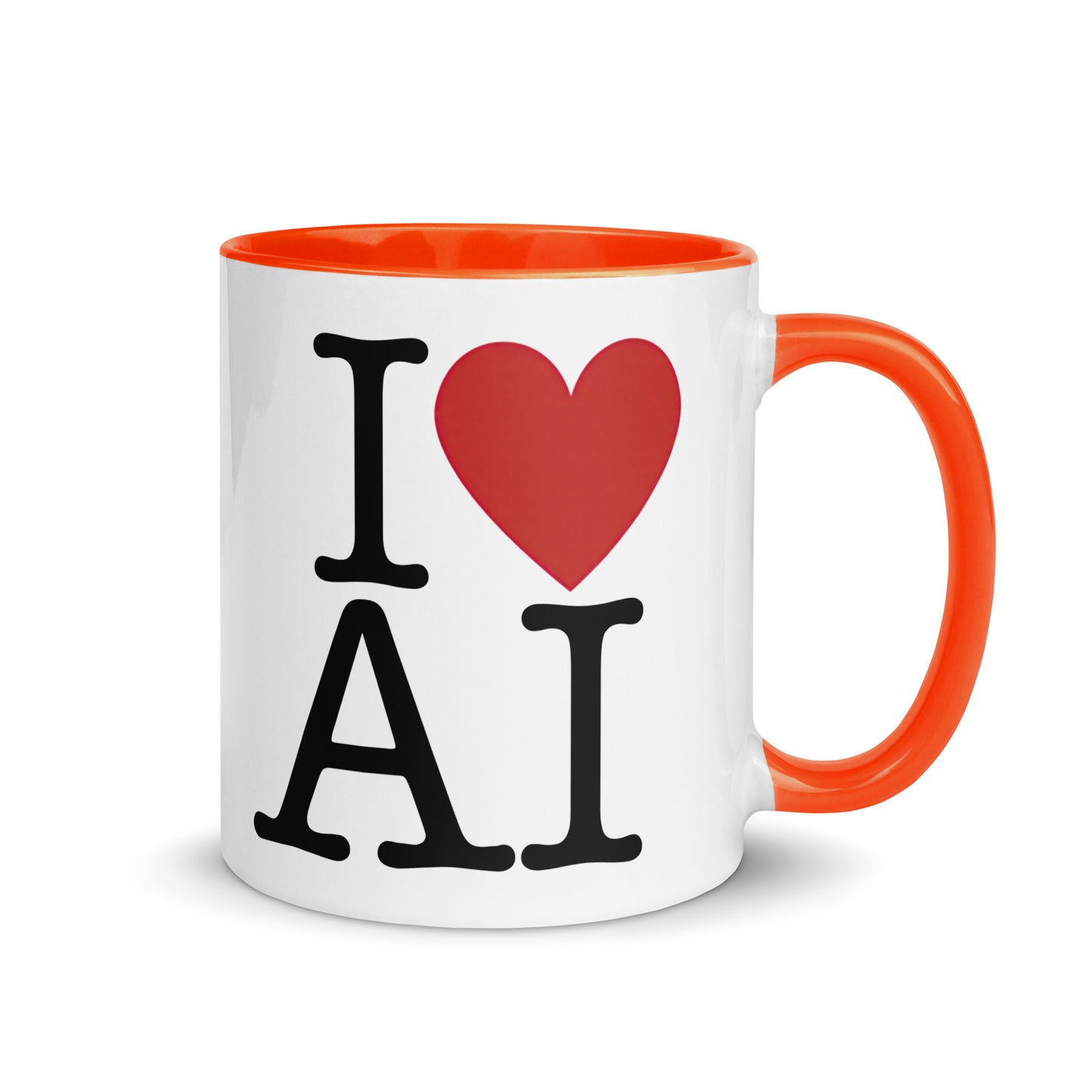 I Love AI (Double sided) - Coffee Mug with Color Inside