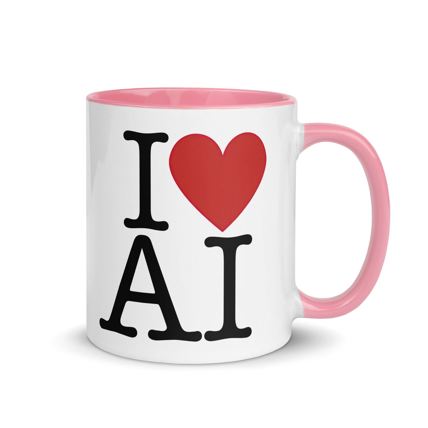 I Love AI (Double sided) - Coffee Mug with Color Inside