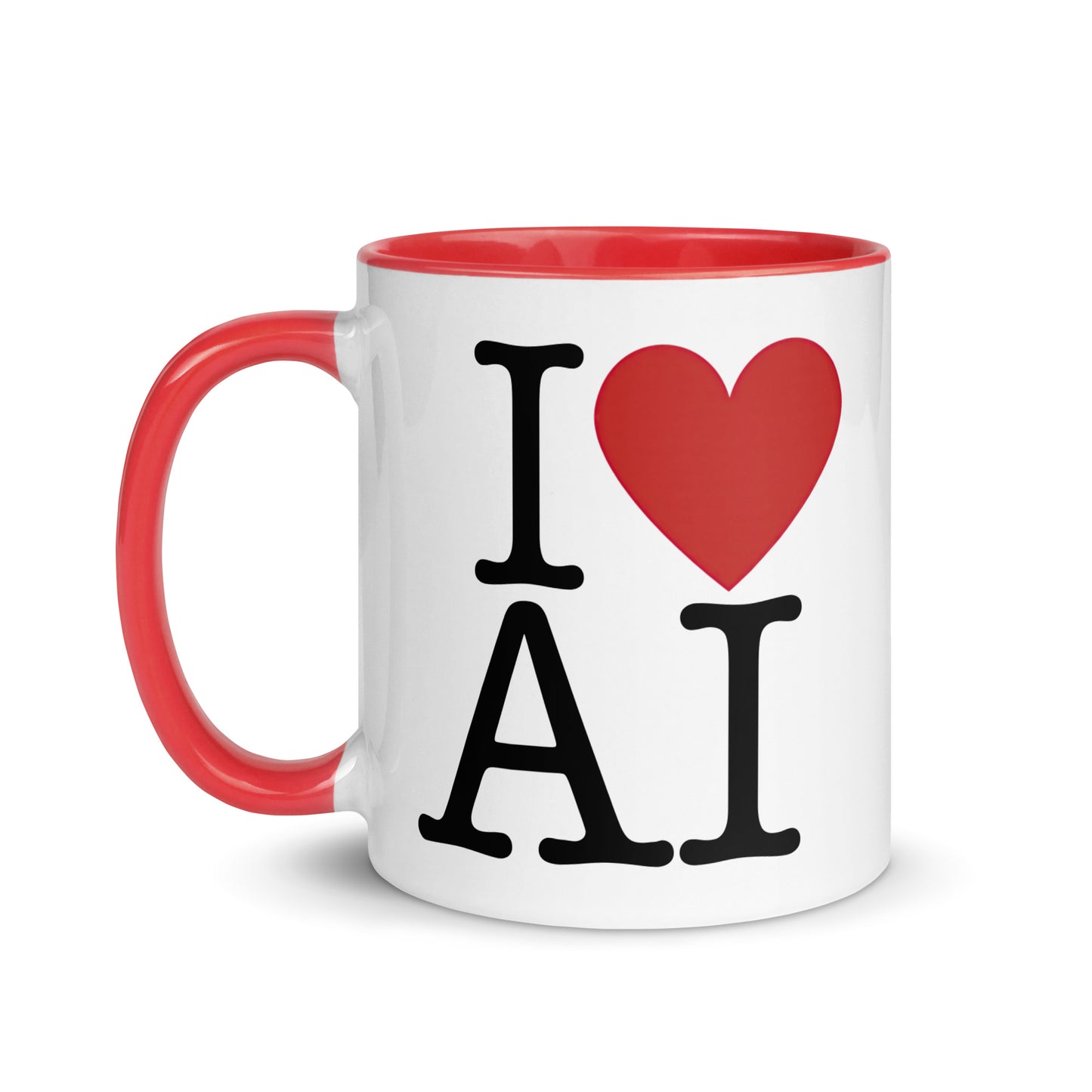 I Love AI (Double sided) - Coffee Mug with Color Inside