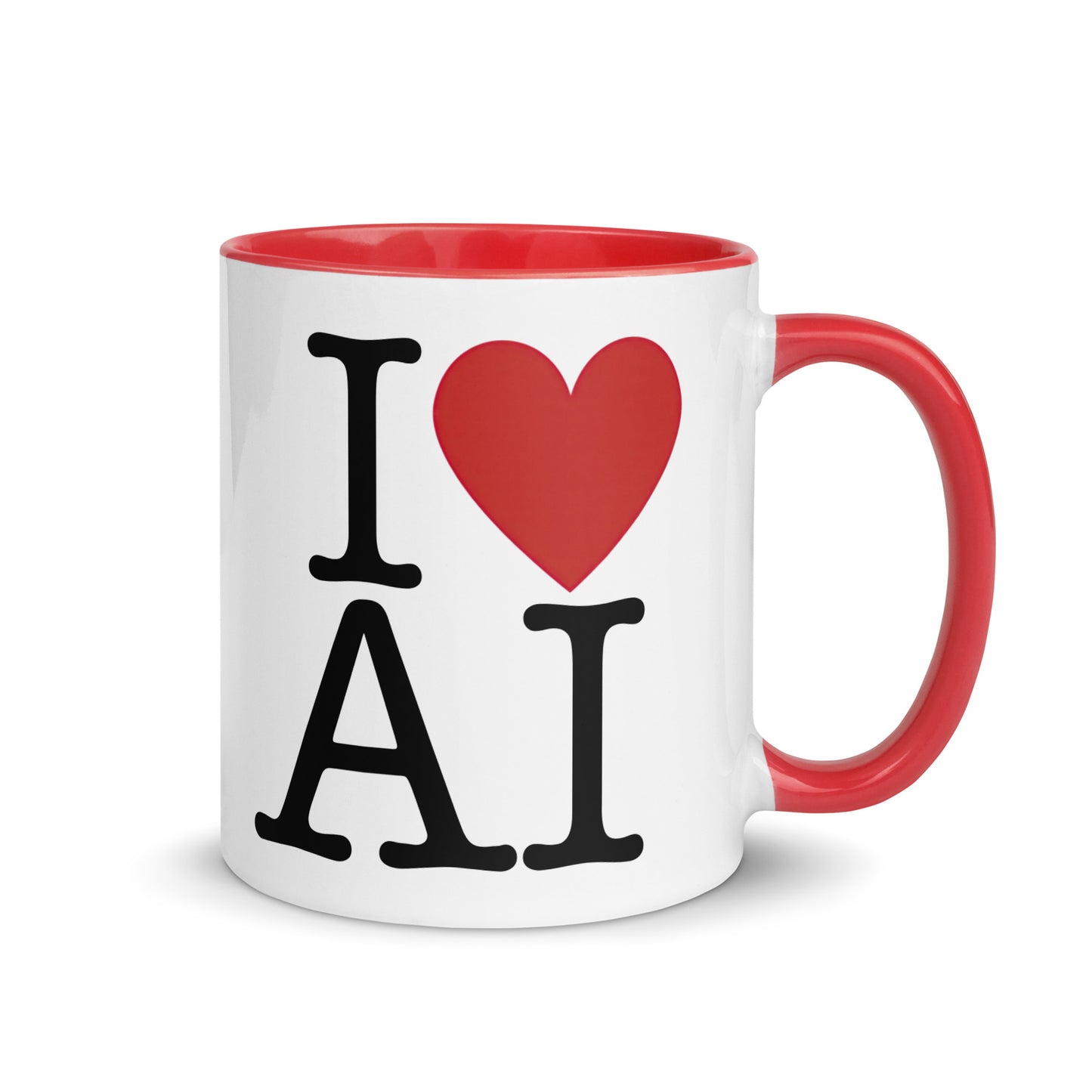 I Love AI (Double sided) - Coffee Mug with Color Inside