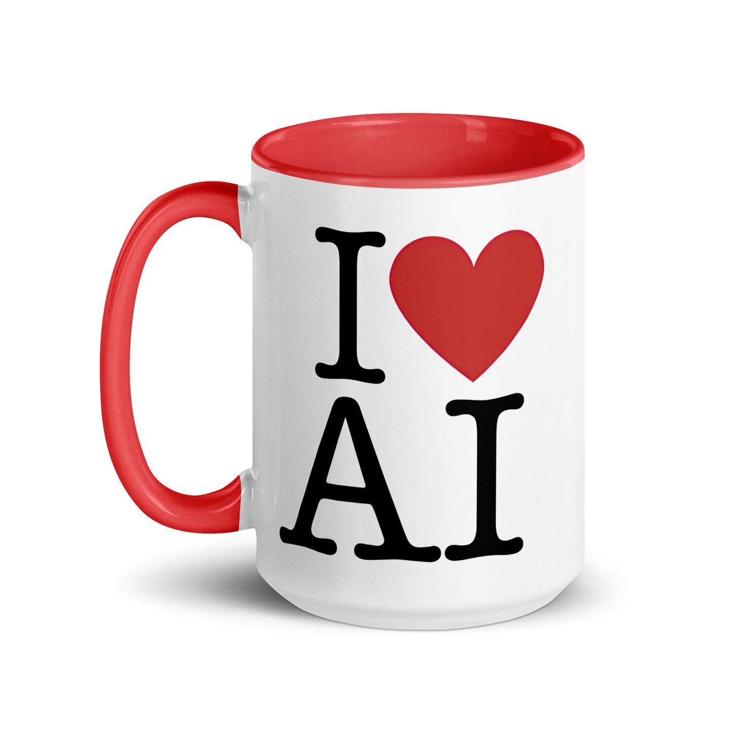 I Love AI (Double sided) - Coffee Mug with Color Inside