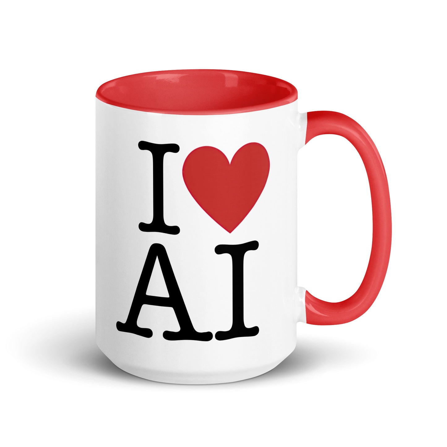 I Love AI (Double sided) - Coffee Mug with Color Inside