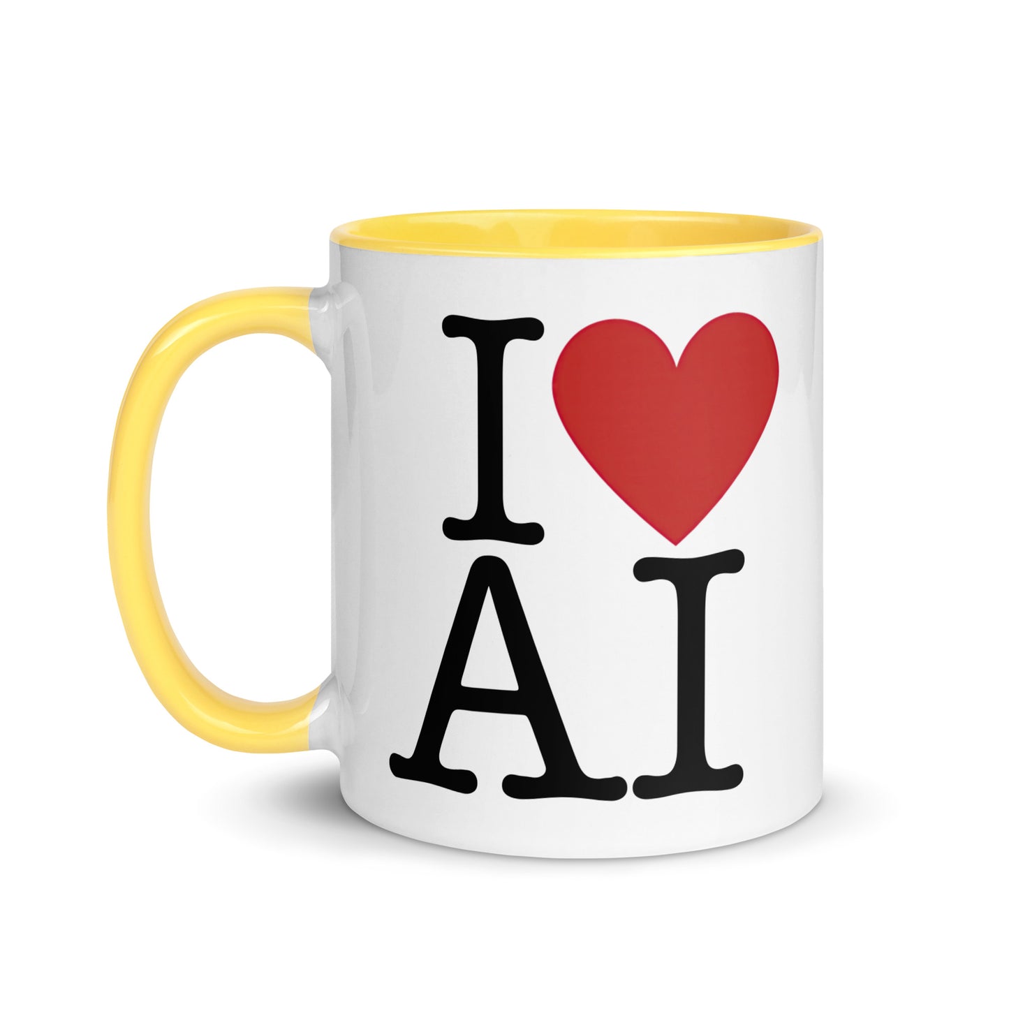 I Love AI (Double sided) - Coffee Mug with Color Inside