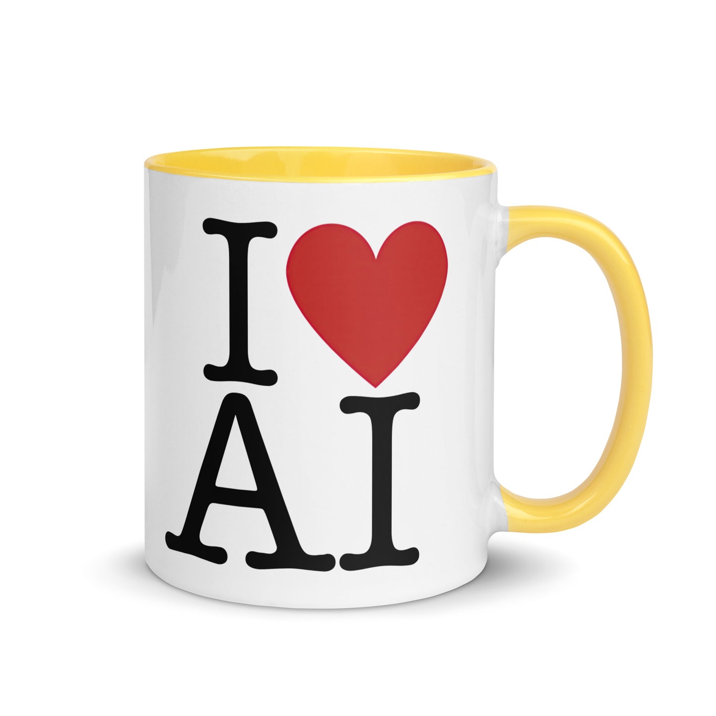 I Love AI (Double sided) - Coffee Mug with Color Inside