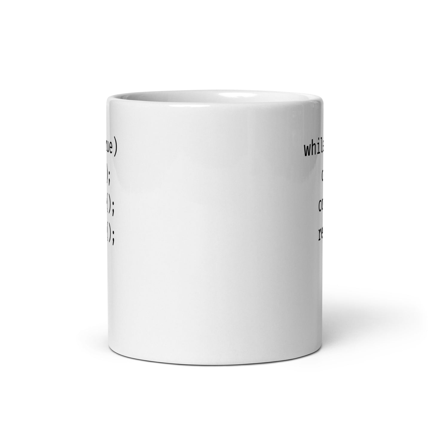 Code. Coffee. Repeat. - White Glossy Coffee Mug