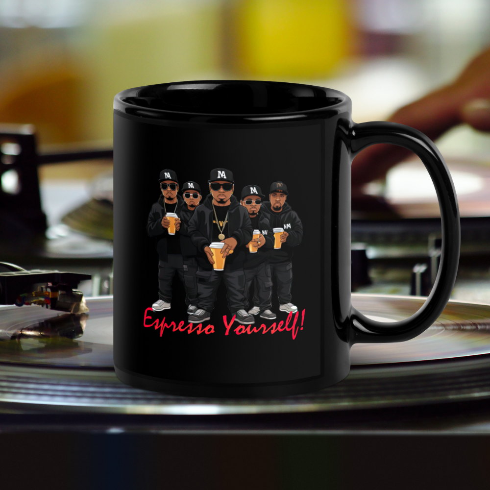 Espresso Yourself! - Black Glossy Coffee Mug