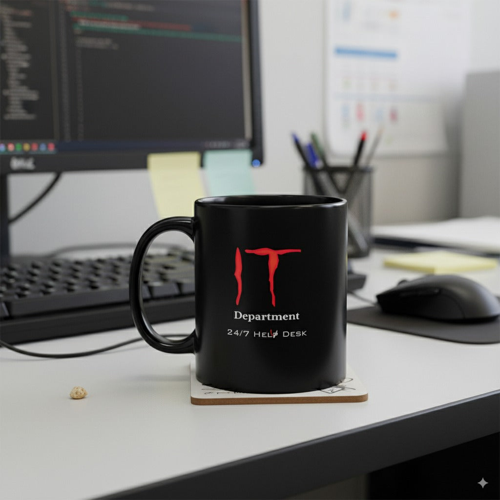 IT Department - Black Glossy Coffee Mug