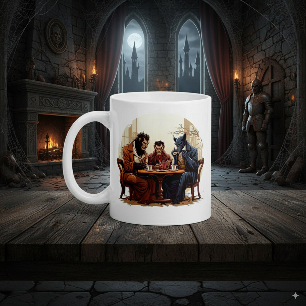 Monster Break - White Glossy Coffee Mug