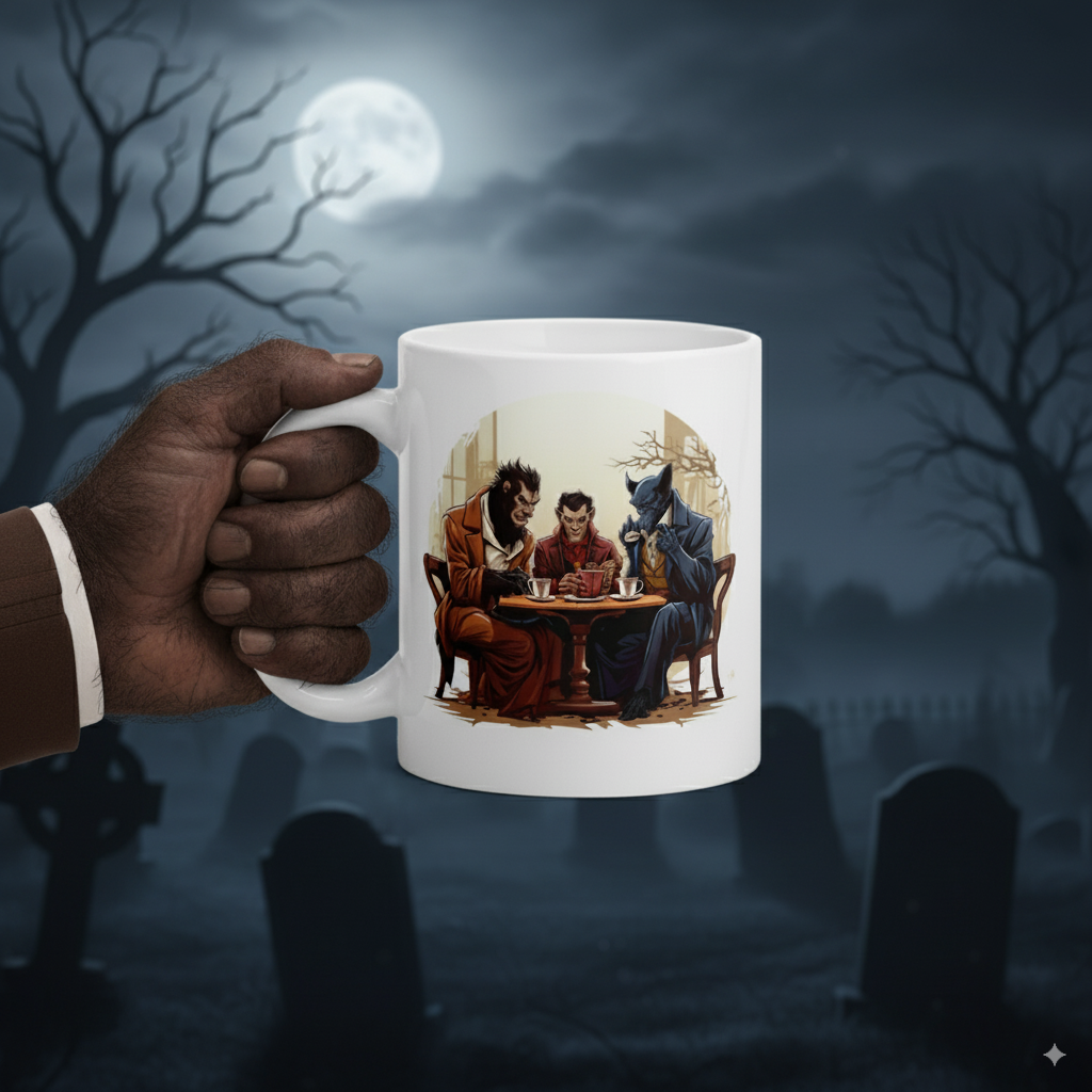 Monster Break - White Glossy Coffee Mug