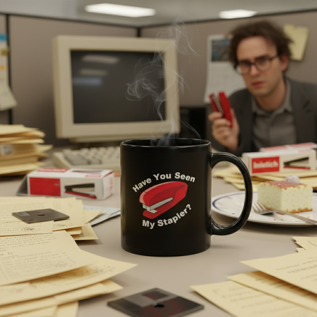 Have you seen my stapler? - Black Glossy Mug