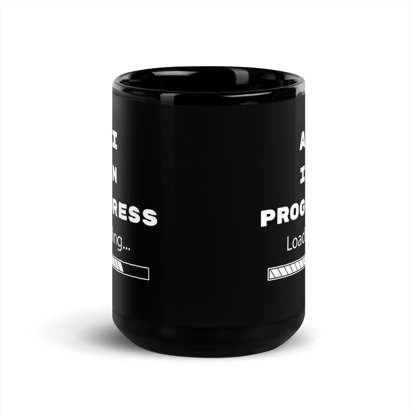 AI in Progress - Black Glossy Coffee Mug