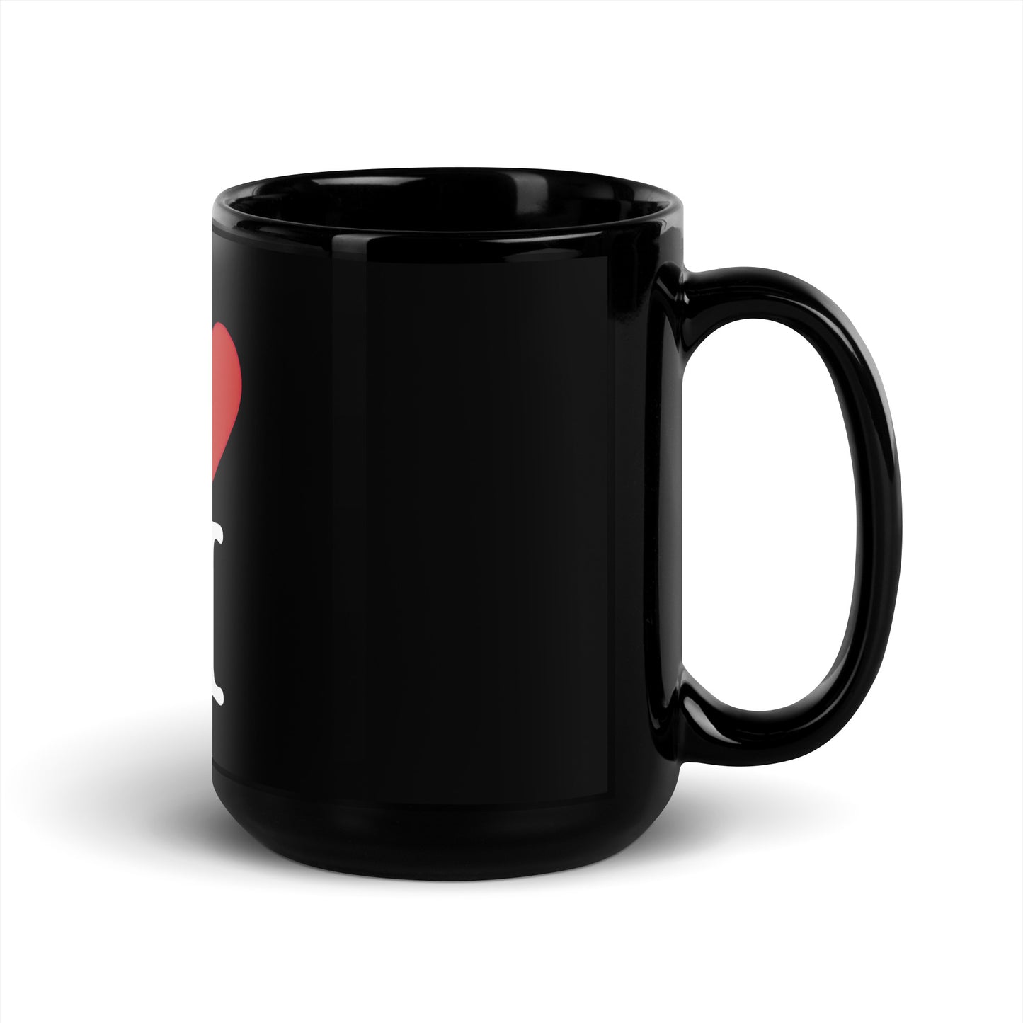 I Love AI - Black Glossy Coffee Mug