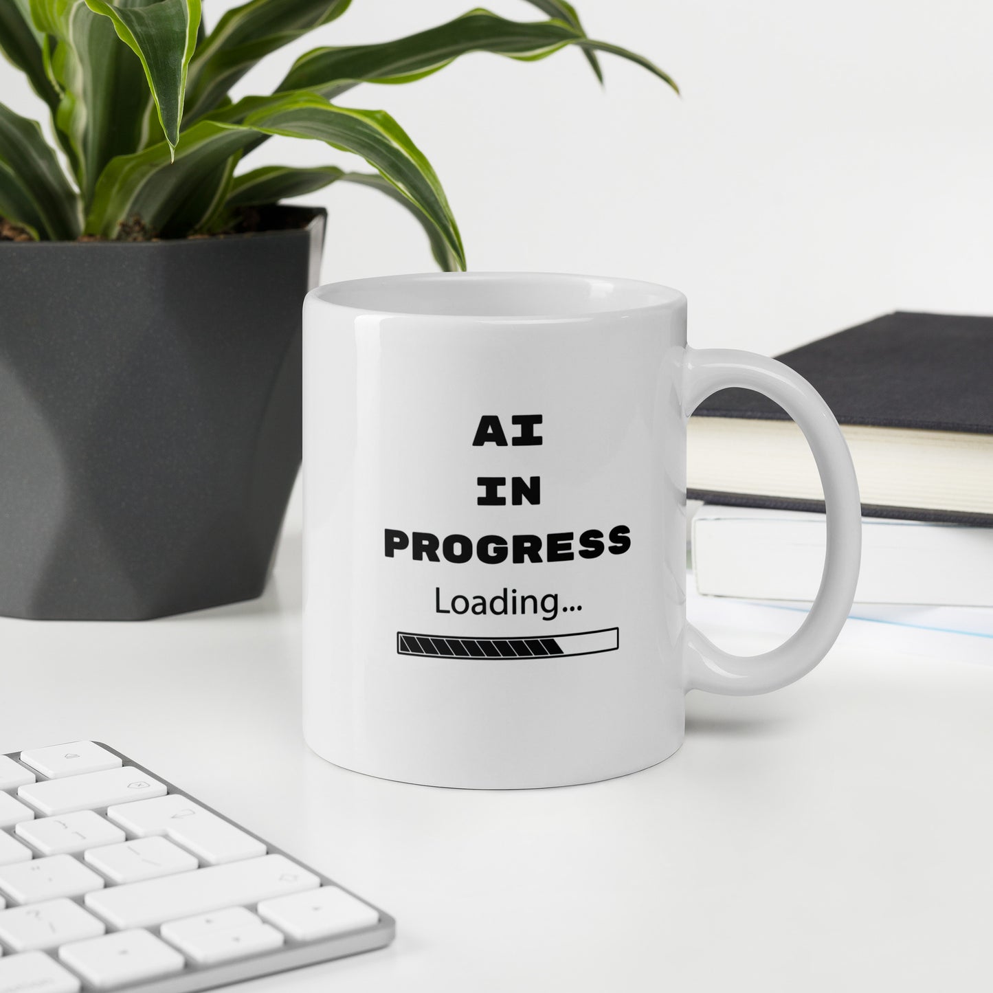 AI in Progress - White Glossy Coffee Mug