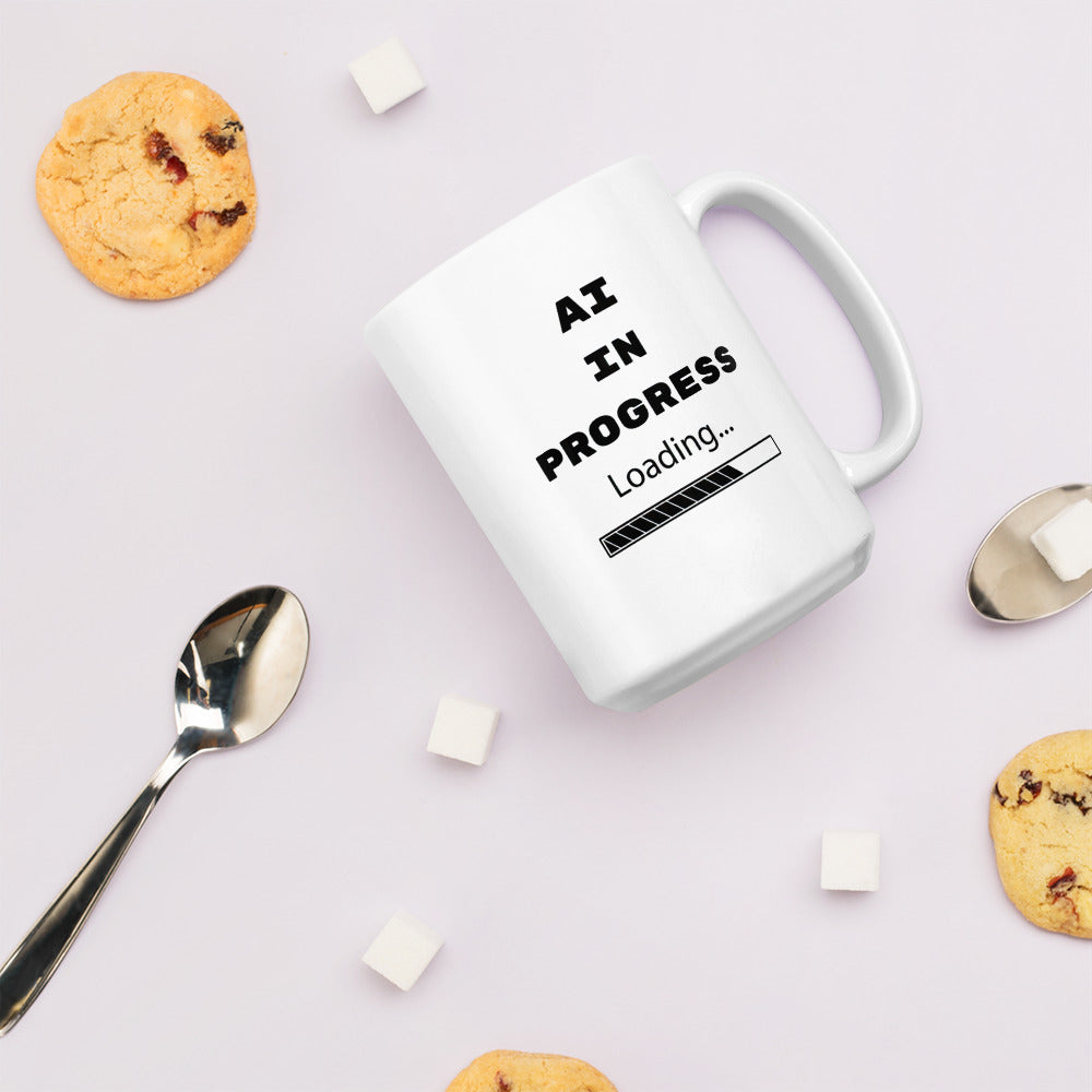 AI in Progress - White Glossy Coffee Mug